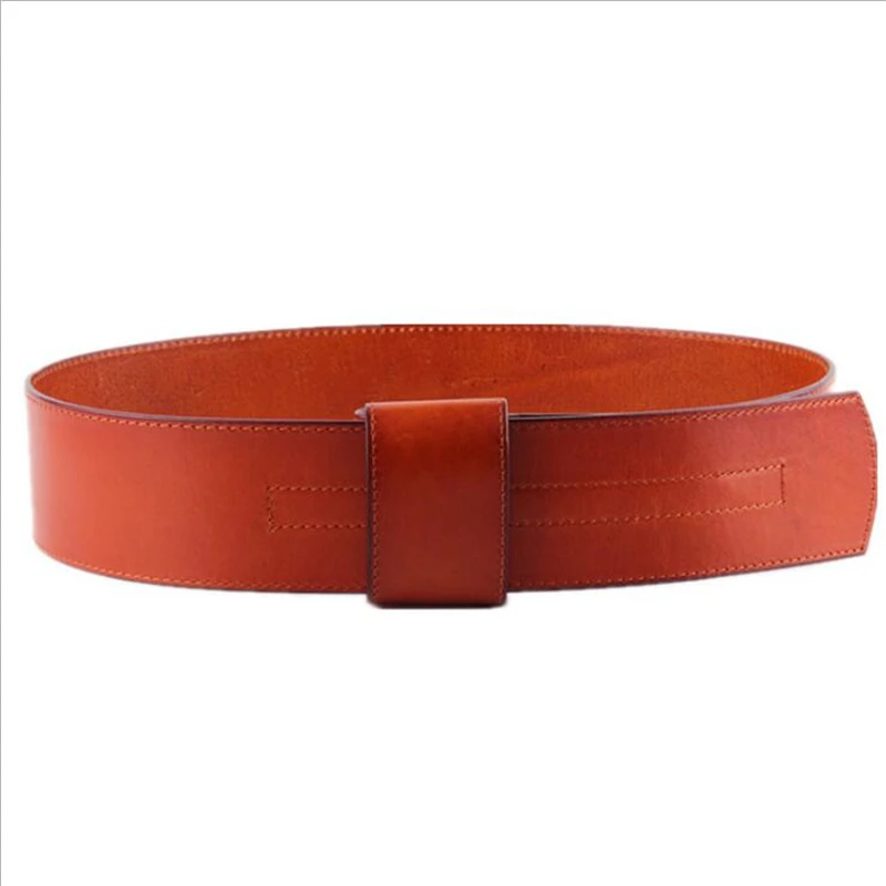 

Pure leather female girdle high quality Cowhide Stylish and simple wild wide belt European and American style women belt