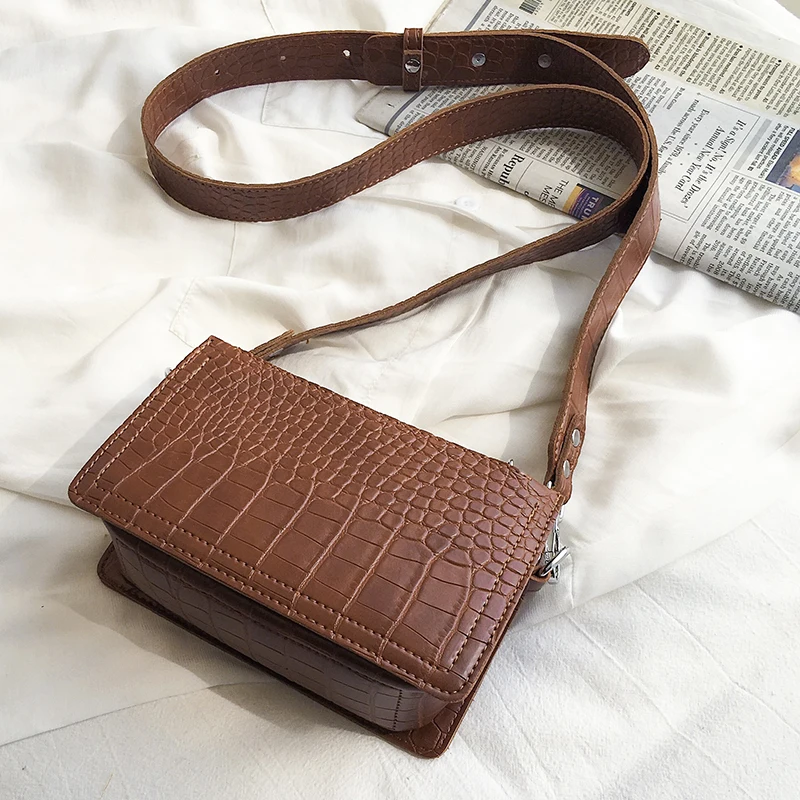 

Vintage leather Simple Cross Body Bag For Women Ladies Crossbody Bags Lady Handbags Female Simple Travel Shoulder Messenger Bag
