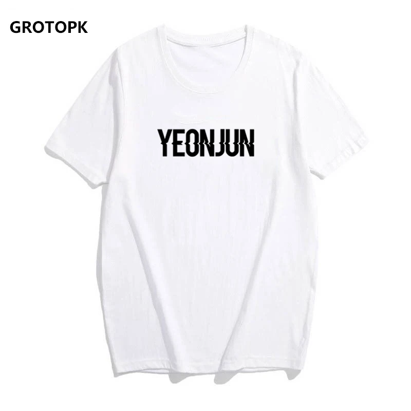 

2019 TXT Members Name Female T-shirt Harajuku Top Women New Arrivals Korean Fashion Clothing Kpop Streetwear Girls Tshirt