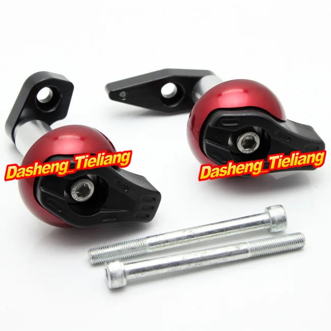 

For Kawasaki ER-6N & ER6N 2012 2013 Frame Sliders Crash Pads Protector, Motorcycle Spare Parts Accessories, Red Color