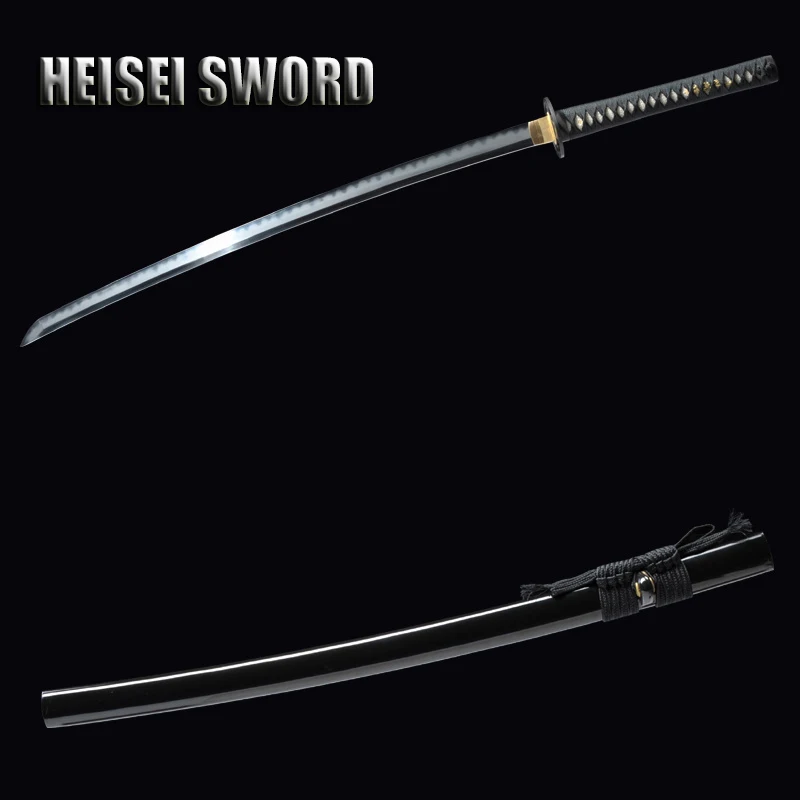 Free Shipping Clay Tempered Handforged Japanese Samurai Katana 1095 Carbon Steel Blade Zinc Tsuba Real Sword