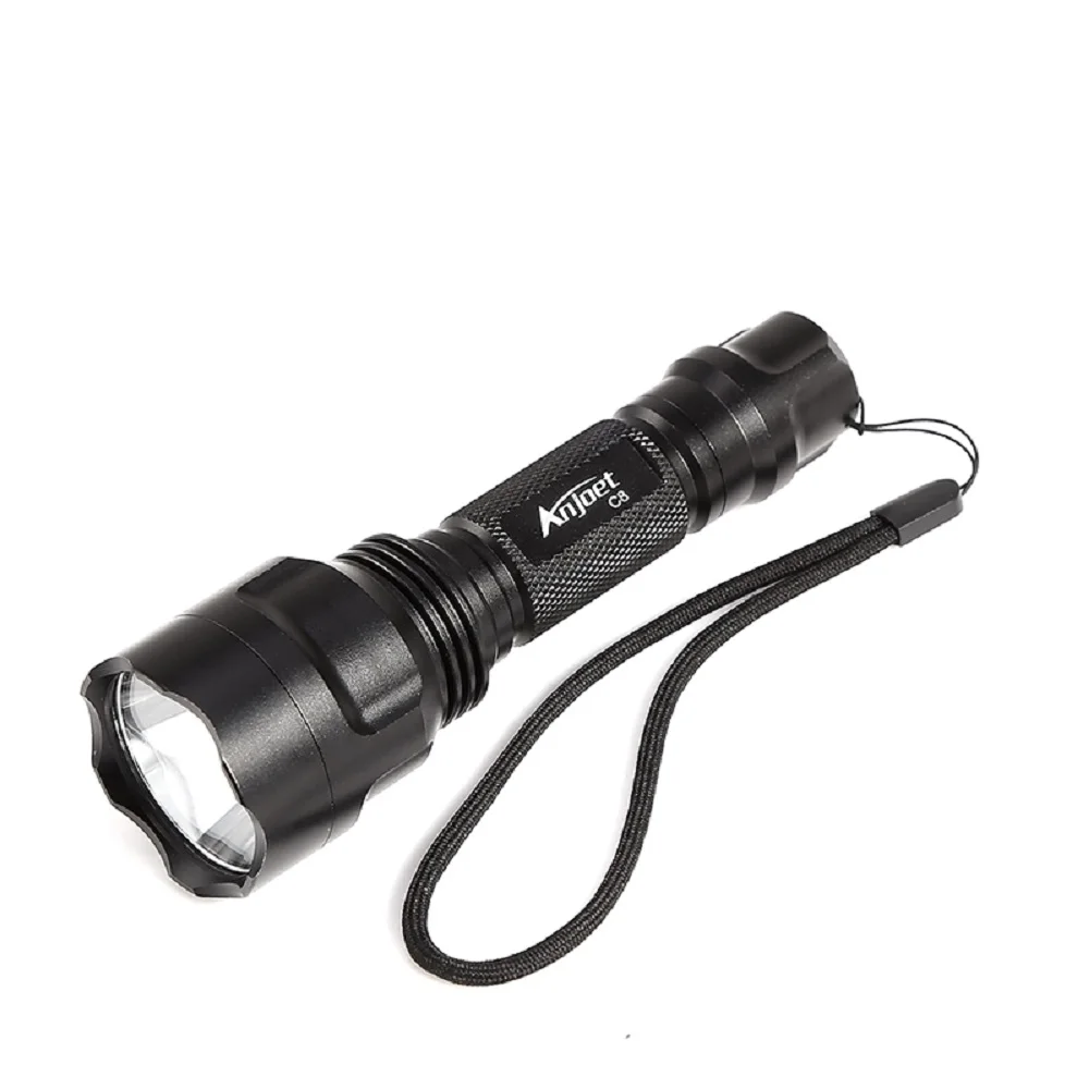 Tocha de Alumínio para Alta Caça de Alta Anjoet c8 Cree Xm l t6 Branco e verde e vermelho Led Tático Lanterna 18650 Bateria Lâmpada Qualidade 7 vermelho led lanterna tática 18650 bateria de
