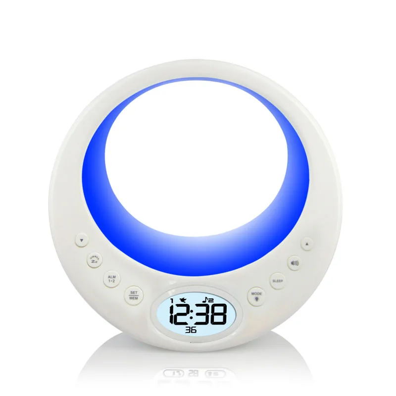 

3D Stereo Electronic Digital Touch Clocks Radio Ultra Loud Ringing Set Colorful Backlight Bedside Alarm Clock