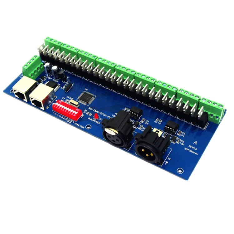 Светодиодная лента DMX512 XRL 3P контроллер для консоли 24 канала 9 групп светодиодов RGB