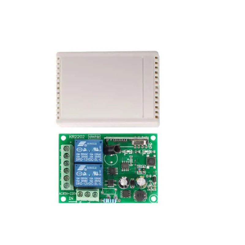 433Mhz Universal Wireless Remote Control RF Switch AC 220V Control Relay Receiver and Shell for gate opener 433Mhz Universal Wireless Remote Control RF Switch AC 220V Control Relay Receiver and Shell for gate opener