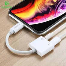 Адаптер FLOVEME для iPhone XS Max XR XS X 8 2 в 1 аудио разветвитель заряда конвертер для Lightning до 3,5 мм разъем для наушников адаптер