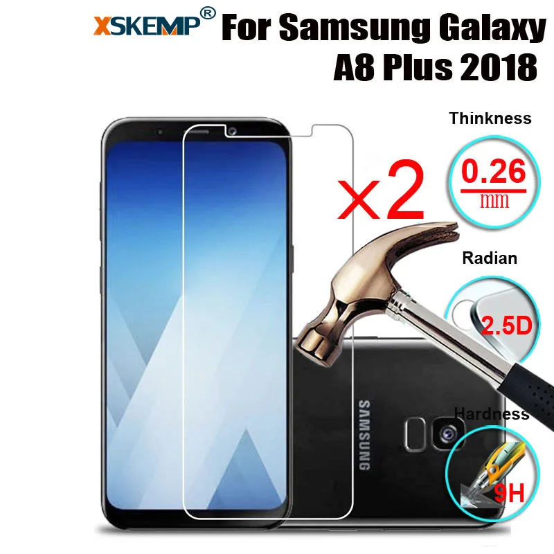 XSKEMP 2Pcs/Lot 9H Hard Protective Guard For Samsung Galaxy A8 Plus ...