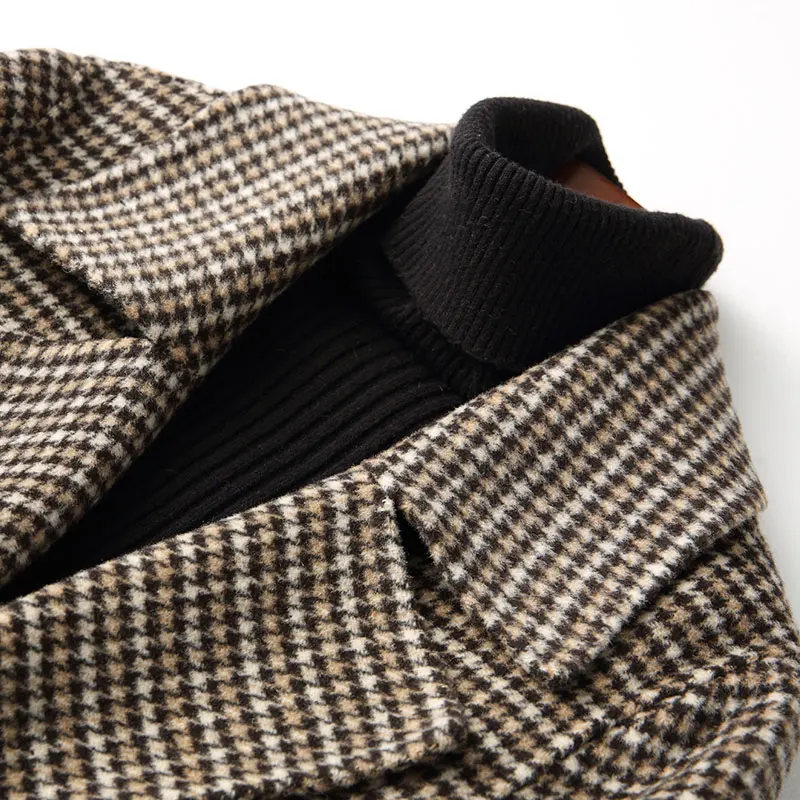 AYUNSUE Woman Wool Coat 2018 England Style Double sided Women's Cashmere Coats Plaid Autumn Winter Jacket Women 37135 WYQ1198 AYUNSUE Woman Wool Coat 2018 England Style Double sided Women's Cashmere Coats Plaid Autumn Winter Jacket Women 37135 WYQ1198