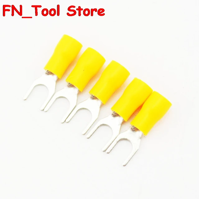 SV2 4 100PCS Insulated Spade Terminal Block Connector Electrical