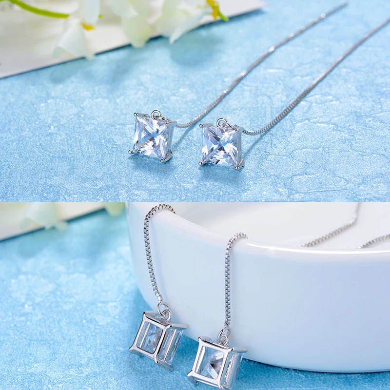 square cz zircon dangle earrings jewelry (3)