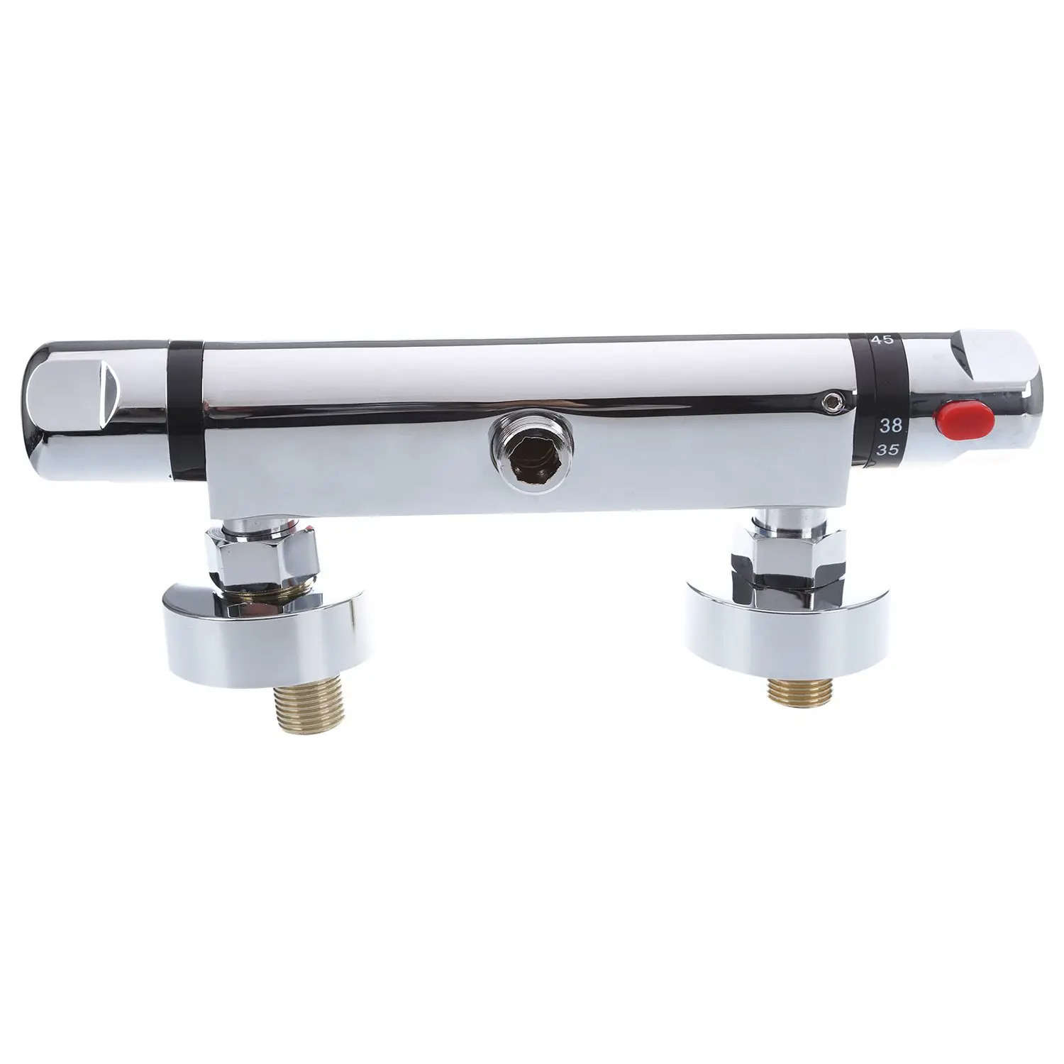 Chrome Thermostatic Round Tap Bottom Outlet Shower Faucet ...