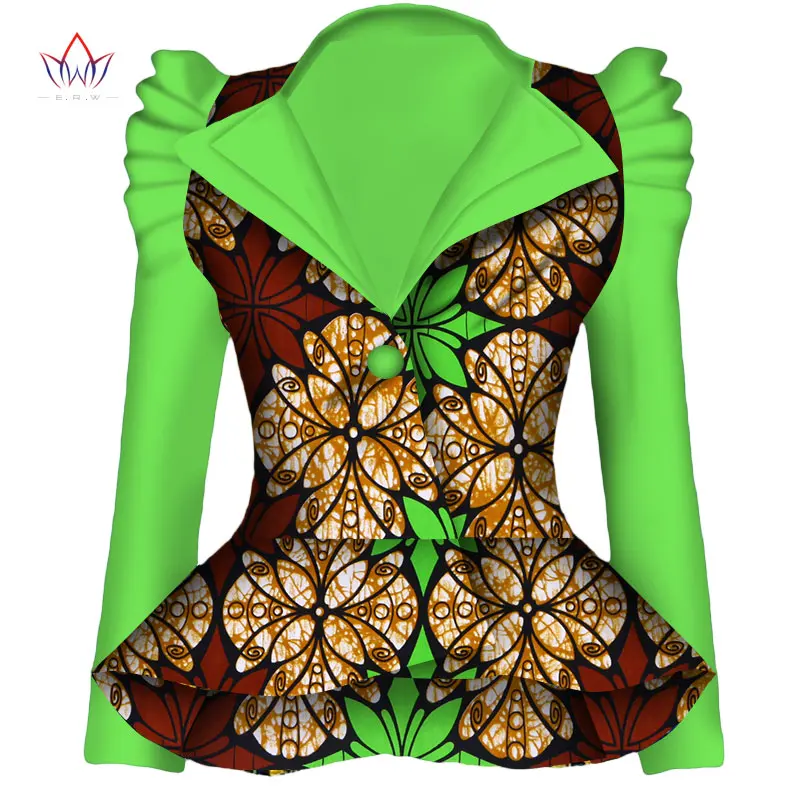 Осенний Африканский блейзер для женщин, Дашики, Анкара, одежда, модное пальто, батик, восковая печать, куртка, хлопок, BRW WY1870