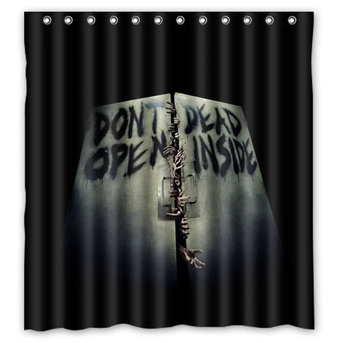 Hot New Design Custom The Walking Dead Waterproof Fabric Shower Curtain 60x72 