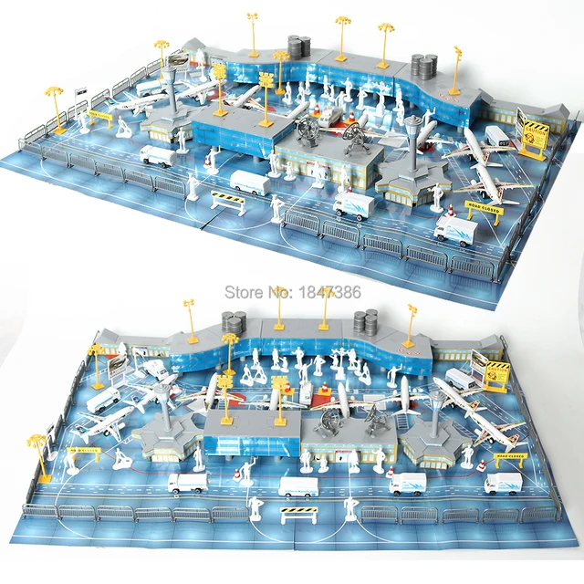 200 Pieces Aircraft Model Playset Model Kits Airport Assembled Toys