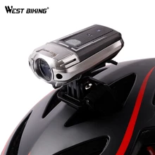 WEST BIKING велосипедный фонарик для крепления на руле шлем Предупреждение лампы USB подзарядка 3 режима Портативный безопасности ночной езды для езды на велосипеде