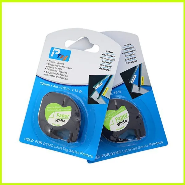 Best Price LT label tape 91200 compatible 12mm*4m DYMO LetraTag Tape Label black on white DYMO label printer Best Price LT label tape 91200 compatible 12mm*4m DYMO LetraTag Tape Label black on white DYMO label printer