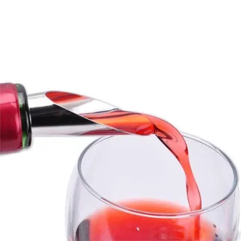 

Free shipping 500 PCS/lot Stylish Stainless Steel Wine Pourers Wine Funnel Bottle Pourer Dumping Wine Stoppers Plug Bar Tools