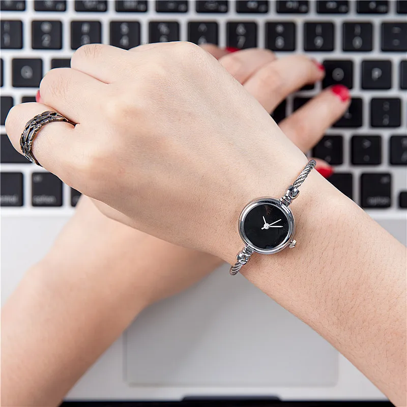 

Simple silver women dress watches elegant small bracelet female clock hours fashion brand simple dial ladies Quartz wristwatches