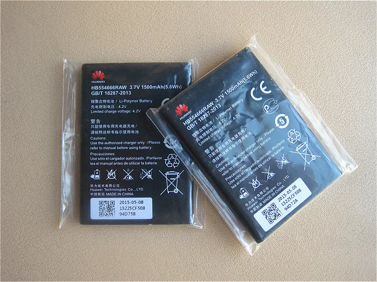 

5pcs original HB554666RAW 3.7V 1500mAh for HUAWEI EC5377U-872 E5373 E5377 Cell Phone Rechargeable Lithium polymer Battery