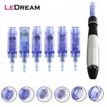 

50pcs/lot Bayonet 9 12 36 42 Pin 3D Micro Nano Round Needles Cartridges Microneedles For Electric Dr Derma Pen Tattoo Tips