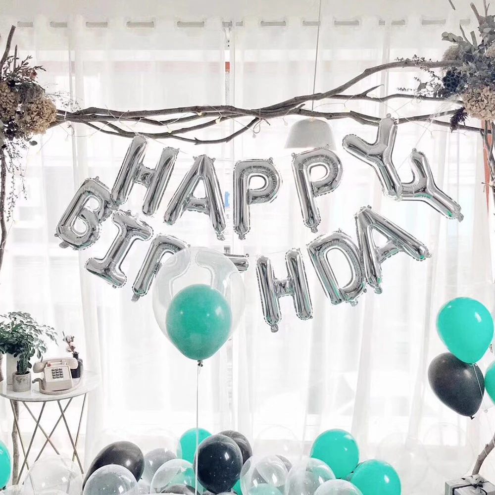 Happy Birthday Balloon Silver Decorate1