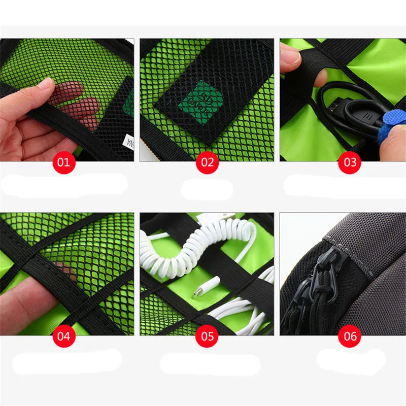 Electronic Accessories Bag Holder Earphone Cables USB Flash Drives Organizer Polyester Travel Digital /Electric Wire Storage Bag Electronic Accessories Bag Holder Earphone Cables USB Flash Drives Organizer Polyester Travel Digital /Electric Wire Storage Bag