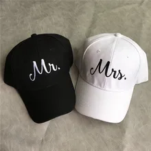 Mr. mrs. письмо Вышивка Бейсбол Кепки промывают Мягкий Хлопок Snapback Шапки Для мужчин Для женщин пара gifits Регулируемый Gorras