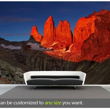 Пользовательские большой обои росписи для гостиной диван обои восход в Торрес-дель-Пайне национальный парк, Патагонии чили