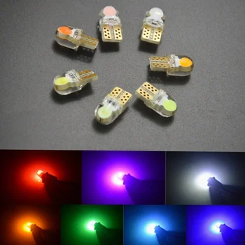 

T10 LED W5W LED Bulbs 194 168 Auto Lamp 501 COB silicone Car LED Lights Super Bright Lamp Bulb 12V 6000K Cold White Blue