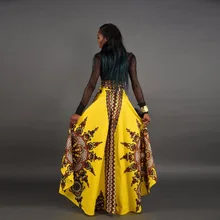 Африканский Для женщин юбка с принтом для девочек Новая мода Винтаж в богемном стиле асимметричное платье со складками, Высокая талия длинная юбка Африка Костюмы D86