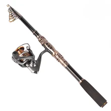 Telescopic Fishing Rod Combo With Saltwater/Freshwater Spinning Fishing Reel 3000 12+1 BB