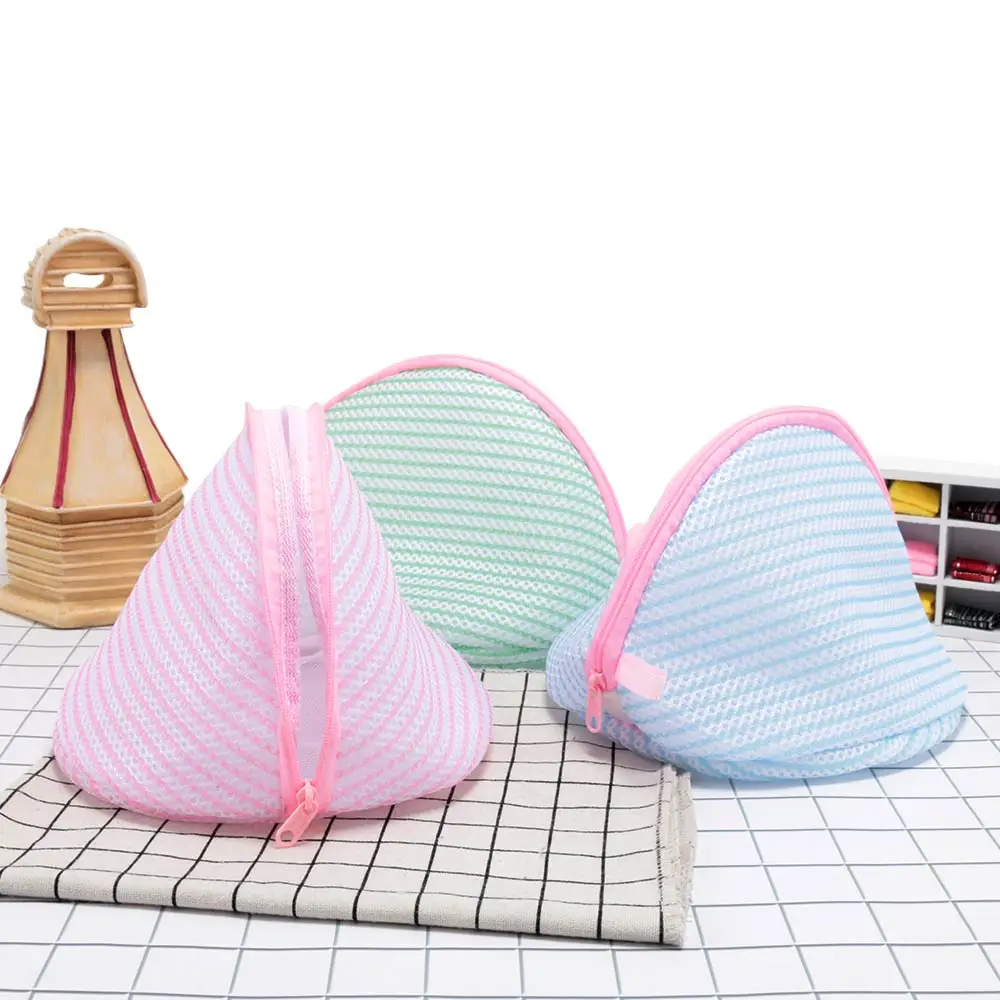 

1PC Mesh Net Wash Bag Pouch Basket Zippered Foldable Nylon Bra Socks Underwear Clothes Washing Machine Protection Laundry Basket