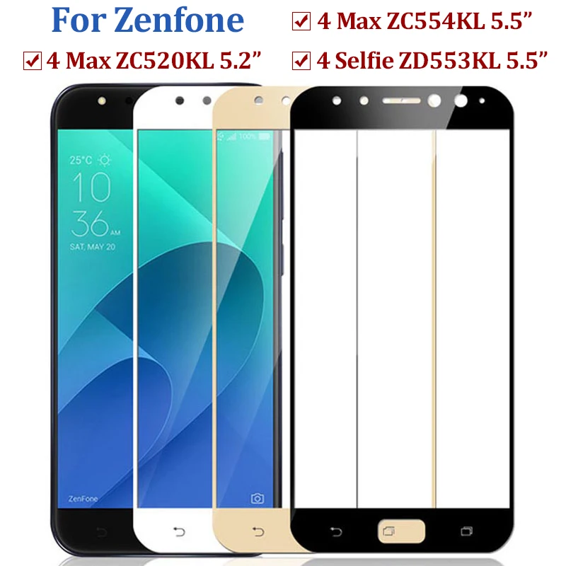 Защитное стекло для asus zenfone 4 max zc520kl zc554kl стекло Для zenfone 4 selfie zd553kl защита экрана закаленное Полное стекло