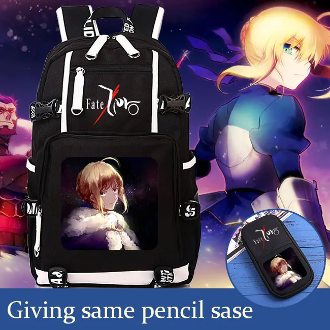 Горячая Fate Stay Night Аниме-рюкзак судьба ноль FGO холщовый мешок Жанны д 'Арк Saber Nero