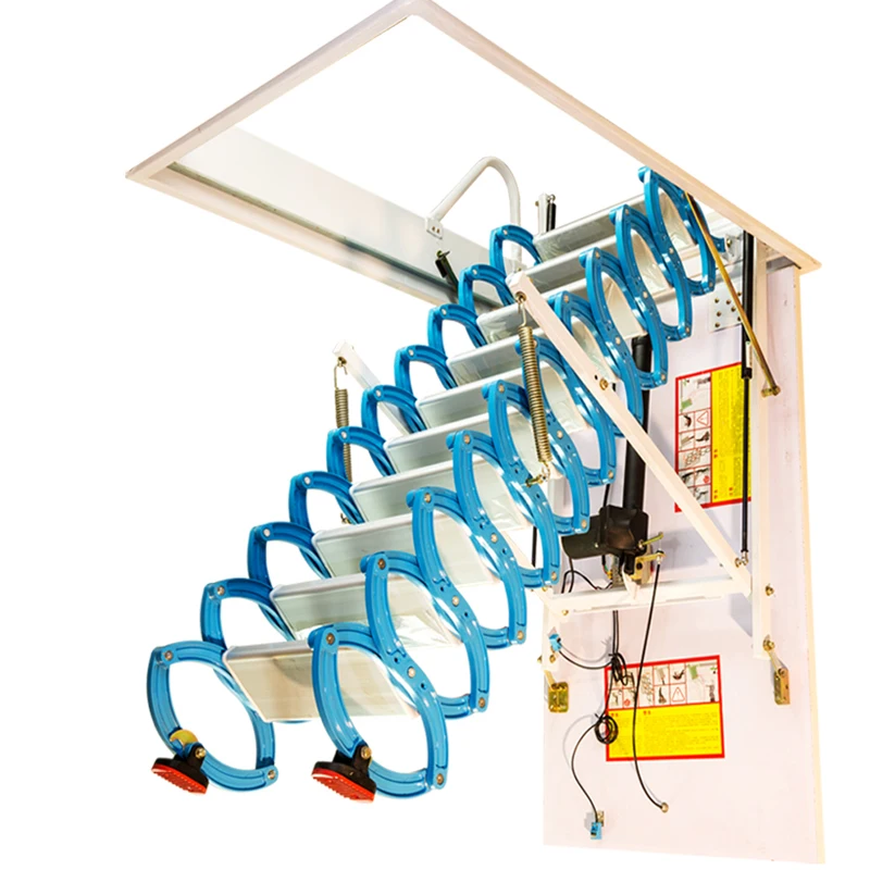 Электрическая телескопическая чердачная лестница с дистанционным управлением/многофункциональная Автоматическая электрическая чердачная лестница