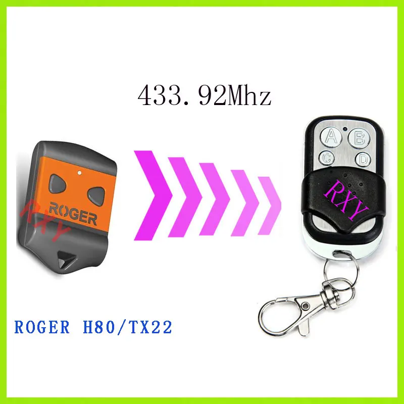 

ROGER H80 TX22 remote control 433.92mhz ROGER garage door remote control with battery