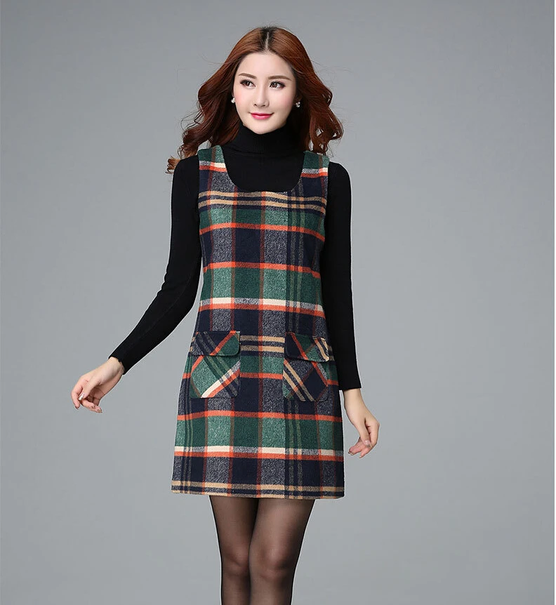 plaid dress winter