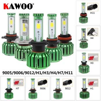 

KAWOO K6 9005 9006 H11 H4 9012 H3 H7 H1 Bright Led Headlight Bulbs 12V 6000K Car LED DIY Color Headlamp Fog Light Accessories