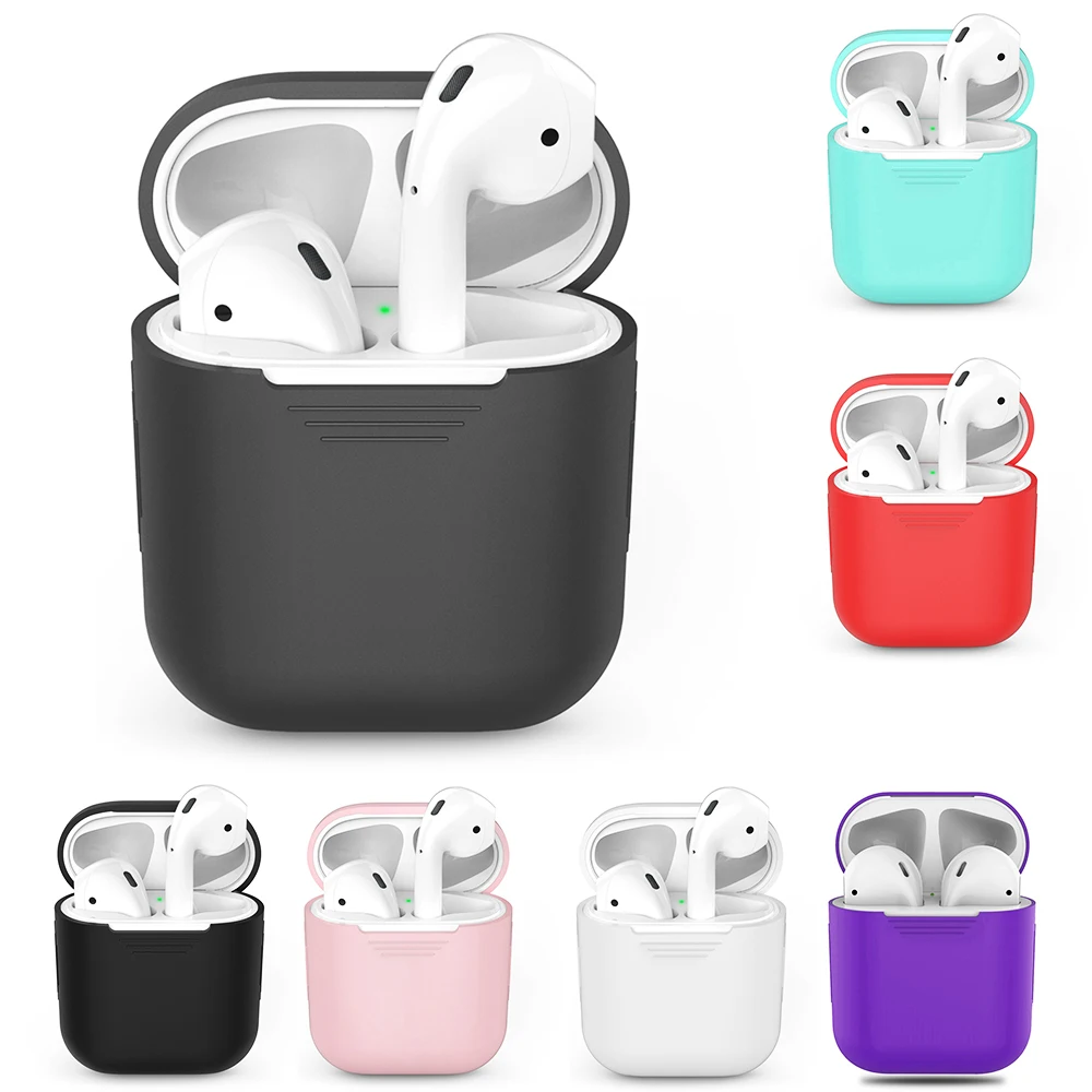 Для Apple Airpods чехол силиконовый Bluetooth беспроводной Чехол для гарнитуры наушников Защитный кожаный чехол для Air Pods водонепроницаемый чехол