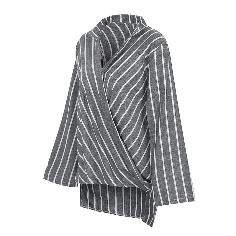 Женская блузка 3XL 4XL 5XL размера плюс, женская блузка, рубашки из хлопка и льна, туники с неровным подолом и длинным рукавом, женские топы черного цвета