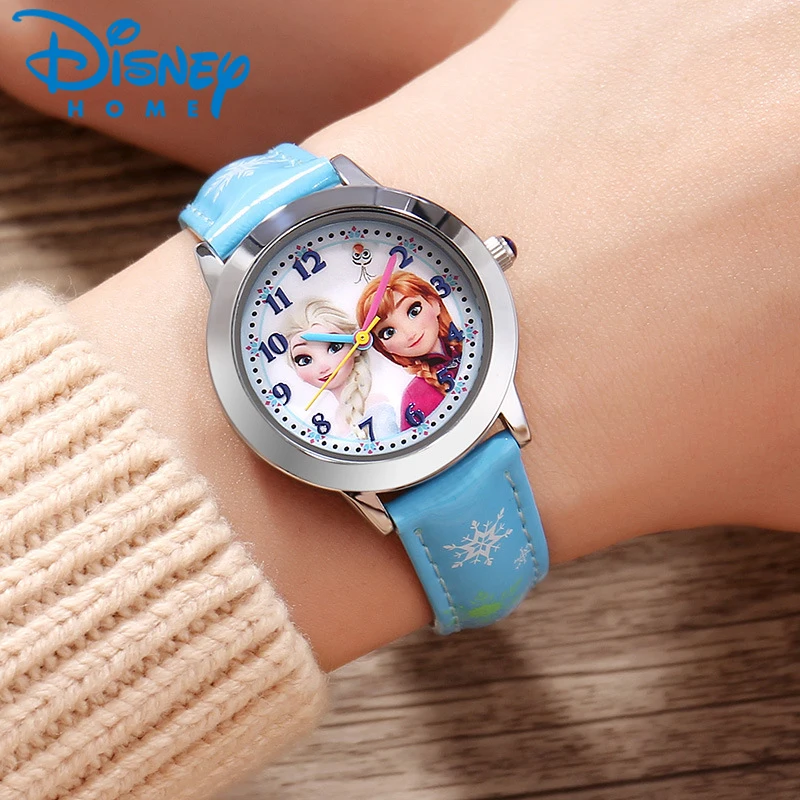 Disney Fashion Kids Watches For Girls Frozen Princess Luxury Quartz Wristwatches Sophia Princess Girl Child Casual Watches Children's Watches