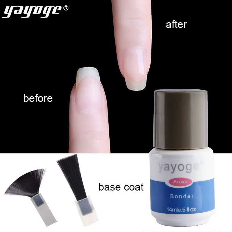 Yayoge 2in1 14ml top base coat primer acrylic nail kit for UV gel nail polish art lacquer Bonder Intense Seal FAST Dry