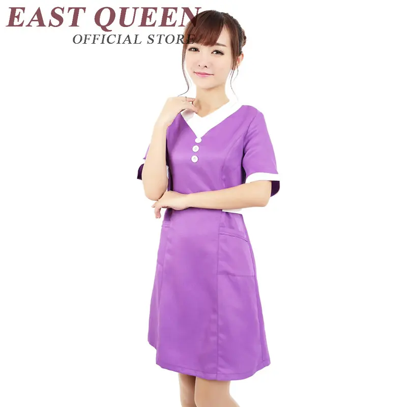 Медсестра аксессуары больницы медсестра равномерной Летний стиль медсестра равномерной конструкции медицинская одежда халат для женщин AA472 - Цвет: Short