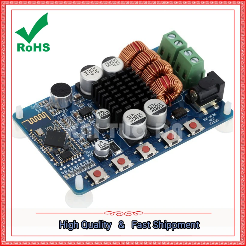 

Bluetooth Receiver Board Bluetooth 4.0 Power Amplifier TPA3116 / 3118 Bluetooth Digital Amplifier module board