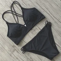 Conjunto de biquíni sensual feminino, roupa de