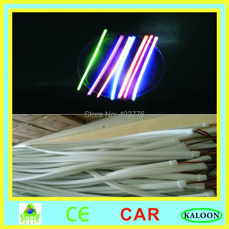 

2 X 30cm DIY White+Amber Flexible Strip car Turn Signal Tube Angel Eye DRL LED Daytime Running Head Headlight Light