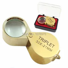 30X21 мм Золотой ювелиров глаз Оборудование для ремонта часов и ювелирных изделий с бриллиантами Лупа увеличительное стекло 100 шт./лот