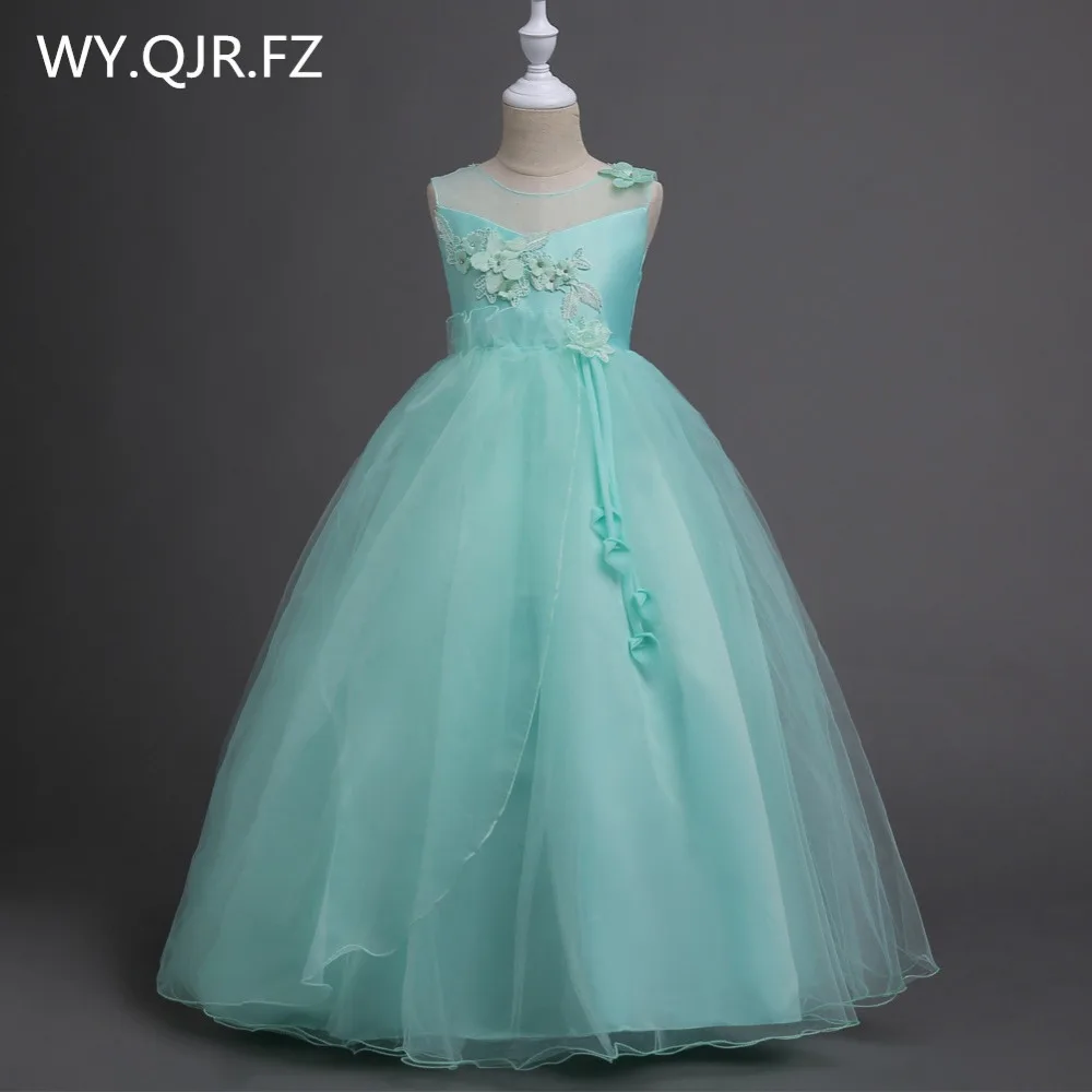 

BH-708#Older children Green princess princess skirt Flower Girl Dresses School performance dress Wholesale cheap children's wear