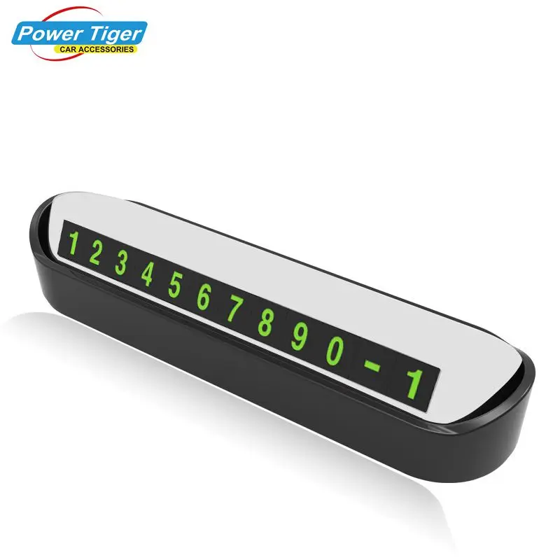 

Car-styling Luminous Temporary Parking Card Drawer Plate Magnetic Hidden Phone Number Card Rocker Switch Car Sticker Replace