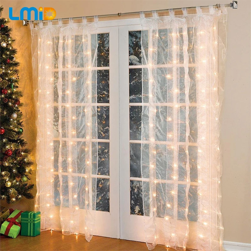 Lmid 19.7FT*9.8FT 600LEDs led Christmas Light Fairy Light Led Icicle Led Curtain Fairy String Light For Wedding Home Garden Lmid 19.7FT*9.8FT 600LEDs led Christmas Light Fairy Light Led Icicle Led Curtain Fairy String Light For Wedding Home Garden